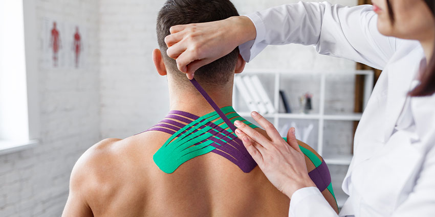 kinesio taping in Pompano Beach for auto accident injuries